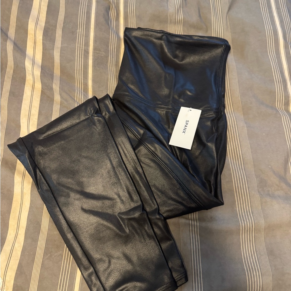 SPANX Shiny Black Leggings